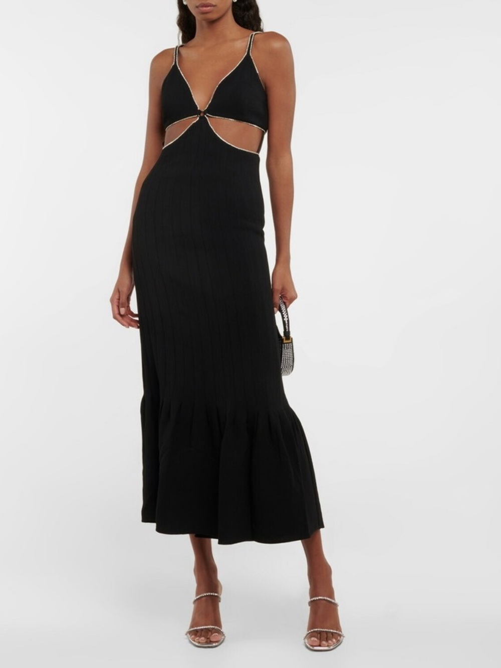 Jonathan Simkhai - Ayla Black Embellished Knit Midi Dress